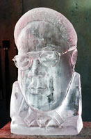 portrait ice sculpture