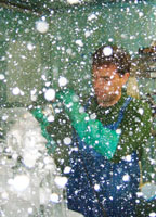 Luis with snow